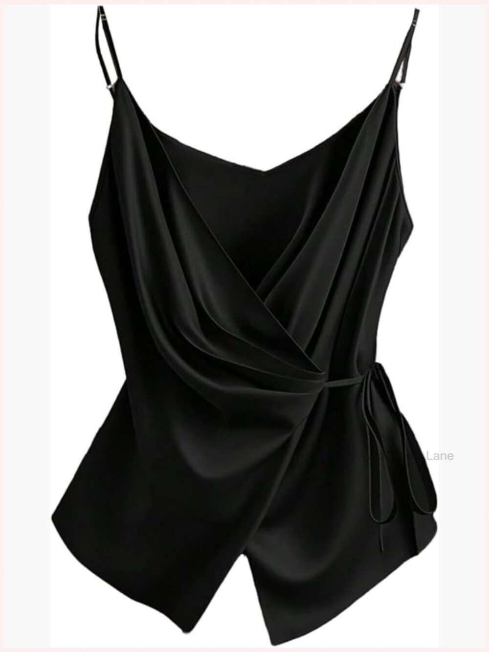 Women's Tie Side Wrap Camisole Tank Top V Neck Spaghetti Strap